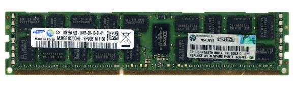 HP 605313-071 8GB DDR3 1333MHz REG ECC M393B1K70CH0-YH9Q5