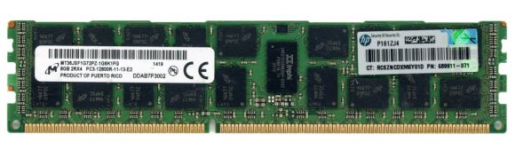 HP 689911-071 8GB DDR3 1600MHz REG ECC MT36JSF1G72PZ-1G6K1FG