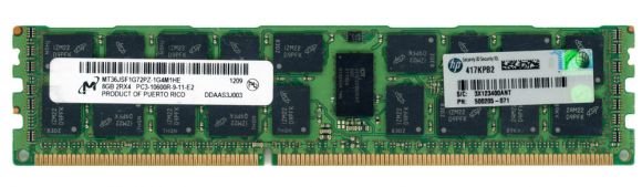 HP 500205-071 8GB DDR3 1333MHz REG ECC MT36JSF1G72PZ-1G4M1HE