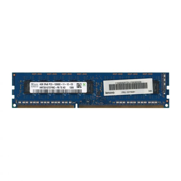 LENOVO 03T8261 4GB DDR3 1600MHz UNBUFFERED ECC HMT351U7CFR8C-PB