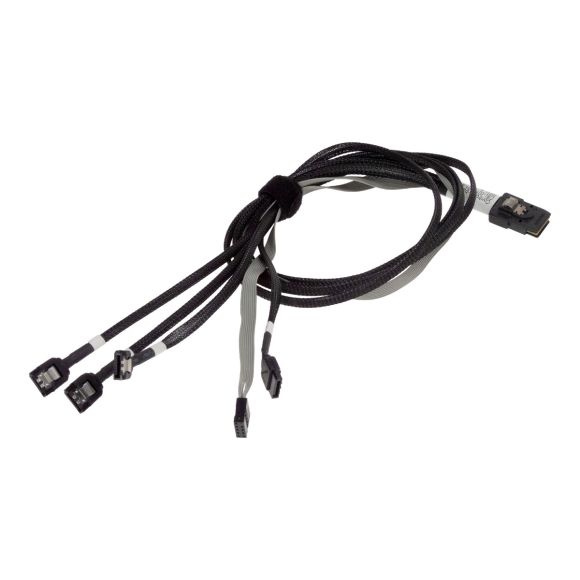 AMPHENOL miniSAS CABLE  CBL-00111-01-A-R - SFF-8087 TO 4x miniSATA WITH SFF-8448 SIDEBAND 70CM