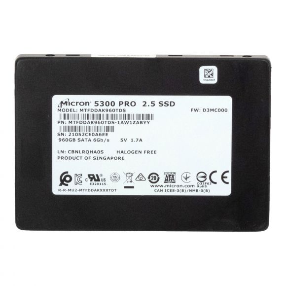MICRON 5300 PRO 960GB TLC SATA III 2.5'' MTFDDAK960TDS