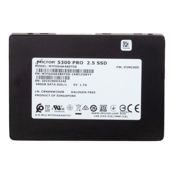 MICRON 5300 PRO 480GB TLC SATA III 2.5'' MTFDDAK480TDS