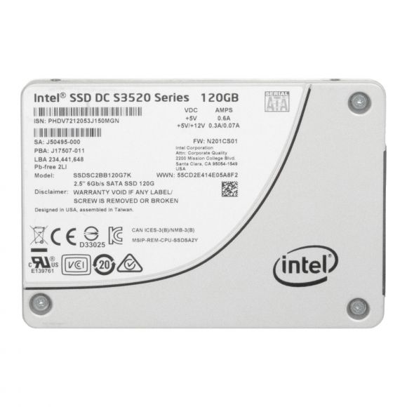 INTEL SSD DC S3520 SERIES 120GB MLC SATA III 2.5'' SSDSC2BB120G7K