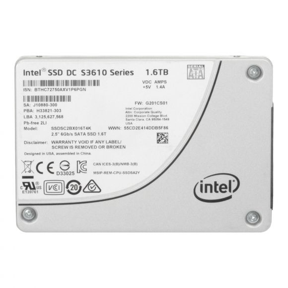 INTEL SSD DC S3610 SERIES 1.6TB MLC SATA III 2.5'' SSDSC2BX016T4K
