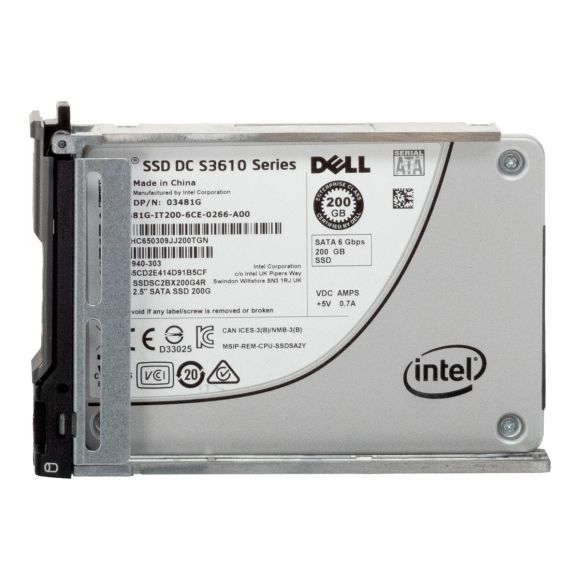 DELL 03481G 200GB SATA III 2.5'' MLC SSDSC2BX200G4R