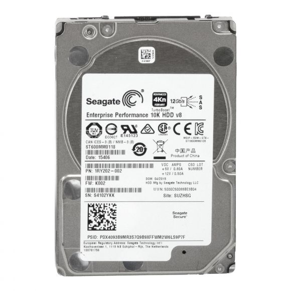 SEAGATE 600GB 10K 128MB SAS-3 2.5'' ST600MM0118