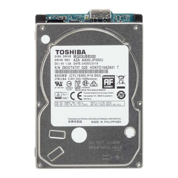 TOSHIBA 2TB 5.4K 8MB USB 3.0 2.5'' MQ03UBB200