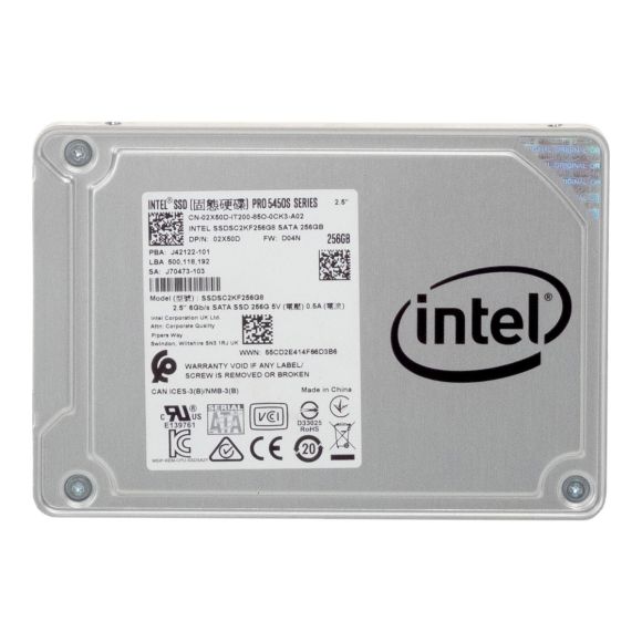 INTEL SSD PRO 5450s 256GB TLC SATA III 2.5'' 02X50D SSDSC2KF256G8