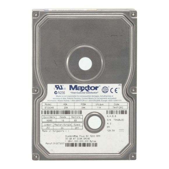 MAXTOR DiamondMax Plus 60 30.7GB 7.2K 2MB ATA 3.5'' 5T030H3