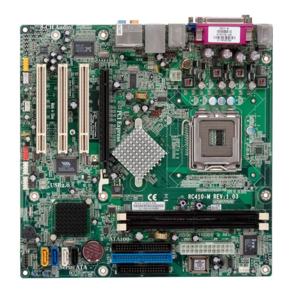 ECS RC410-M 5188-4383 LGA775 DDR PCIe PCI mATX 