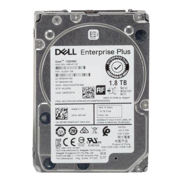 DELL 1.8TB 06FV4P 10K 256MB SAS-3 2.5'' ST1800MM0129