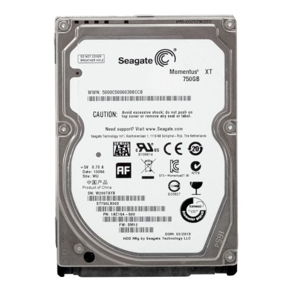 SEAGATE ST750LX003 MOMENTUS XT 750GB 2.5" SATA 7.2K RPM 32MB CACHE