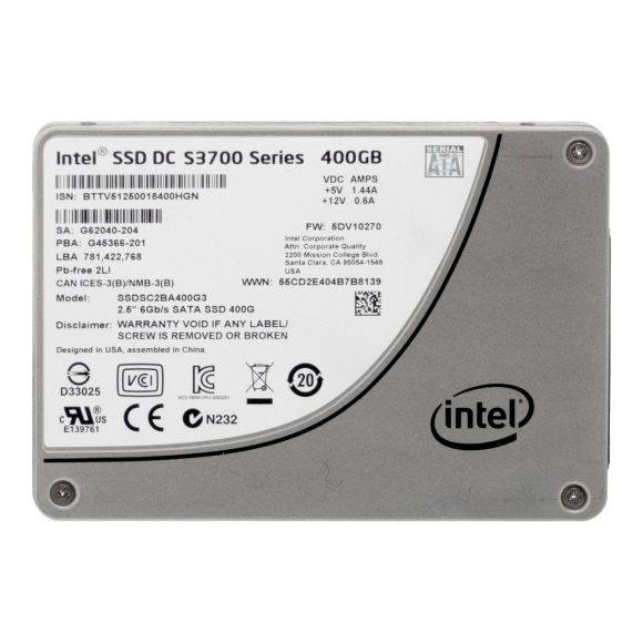 INTEL SSDS2CBA400G3 400GB 2.5" MLC SATA DC S3700 SERIES