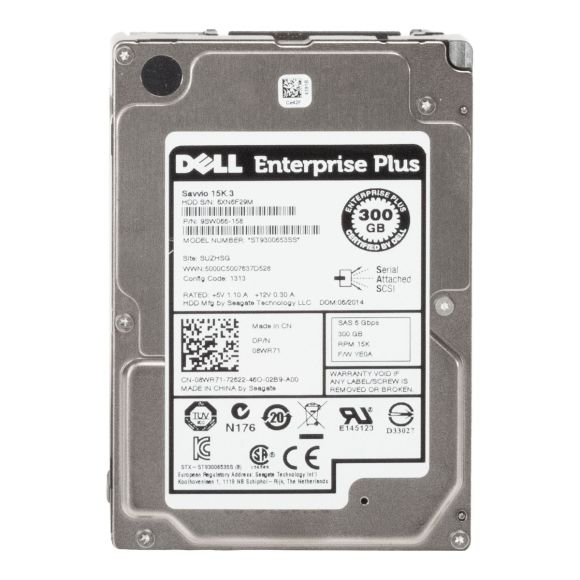 DELL 300GB 08WR71 15K 64MB SAS-2 2.5'' EP ST9300653SS