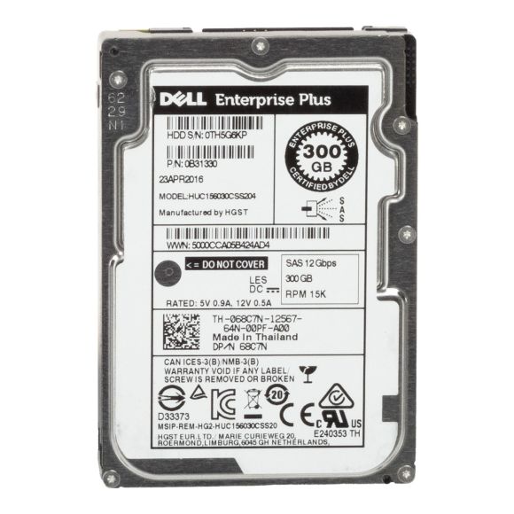 DELL 300GB 068C7N 15K 128MB SAS-3 2.5'' HUC156030CSS204