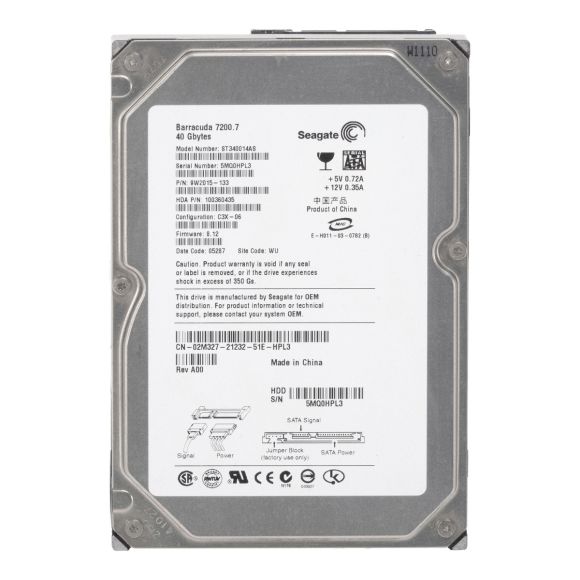 DELL 02M327 40GB SATA 7200RPM 3.5'' ST340014AS