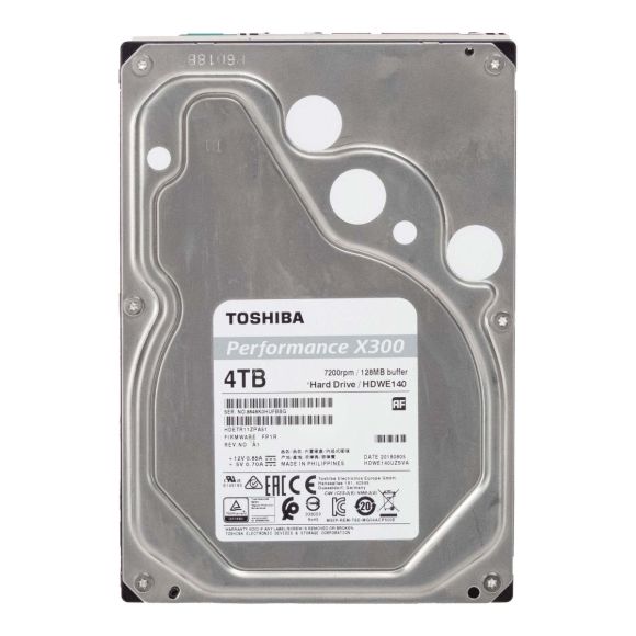 TOSHIBA PERFORMANCE X300 4TB 7.2K 128MB SATA III 3.5'' HDETR11ZPA51