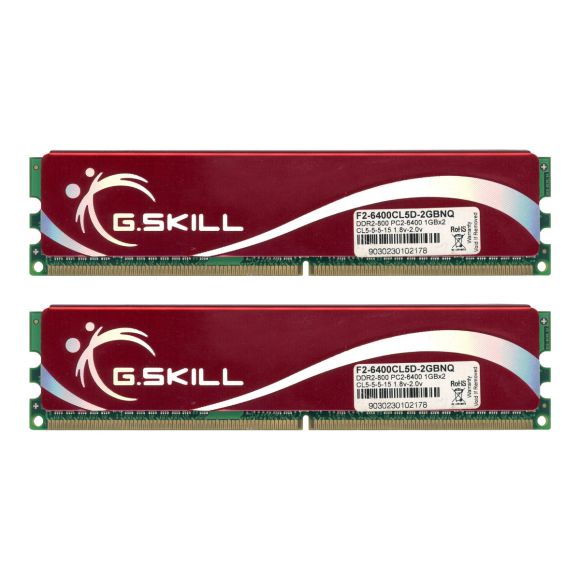 G.SKILL F2-6400CL5D-2GBNQ 2GB (2x1GB) DDR2 800MHz non-ECC