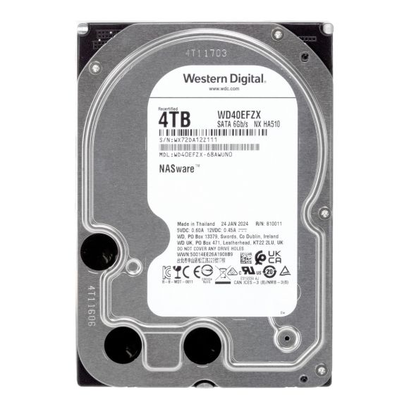 WD RED PLUS 4TB 5.4K 128MB SATA III 3.5'' WD40EFZX NX HA510 NASware 1.0