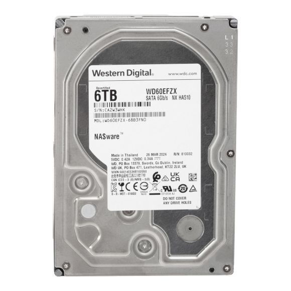 WD RED PLUS 6TB SATA III 5.4K 128MB 3.5'' WD60EFZX NX HA510