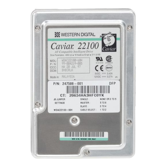 WD CAVIAR 22100 2.1GB ATA 5.2K 3.5'' WDAC22100-00H