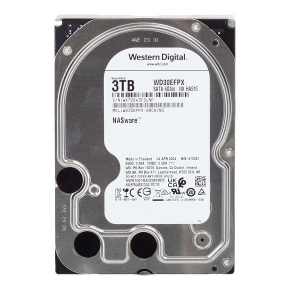 WD RED 3TB 5.4K 64MB SATA III 3.5'' WD30EFPX NX HA510