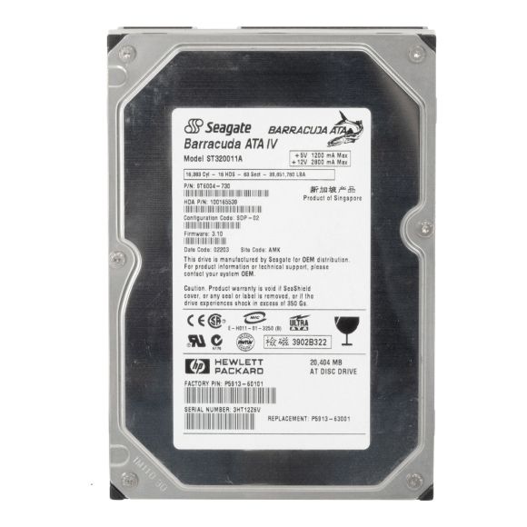 HP P5913-60101 P5913-63001 20GB 7.2K 2MB ATA 3.5'' ST320011A