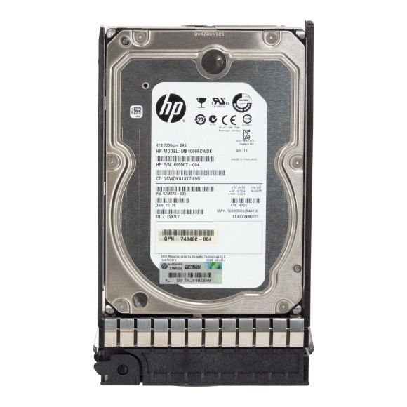 HP 695507-004 743405-001 4TB 7.2K 128MB SAS-2 3.5'' MB4000FCWDK