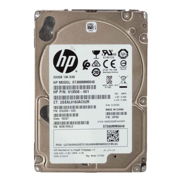 HP 913508-001 ST300MM0048 300GB 10K SAS 12Gb/s