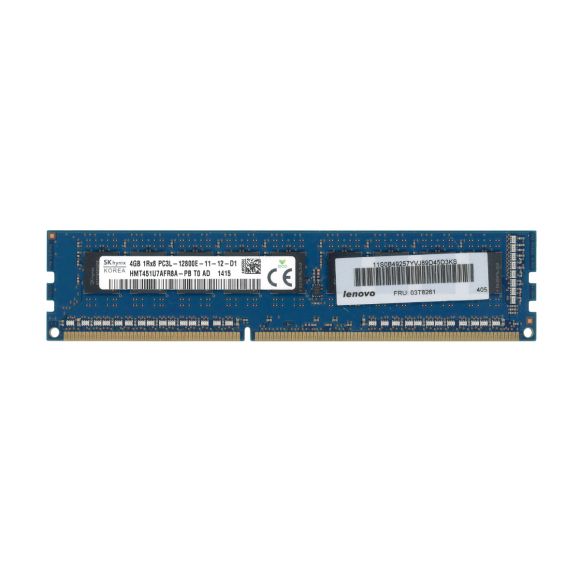 LENOVO 03T8261 4GB DDR3 1600MHz UNBUFFERED ECC HMT451U7AFR8A-PB