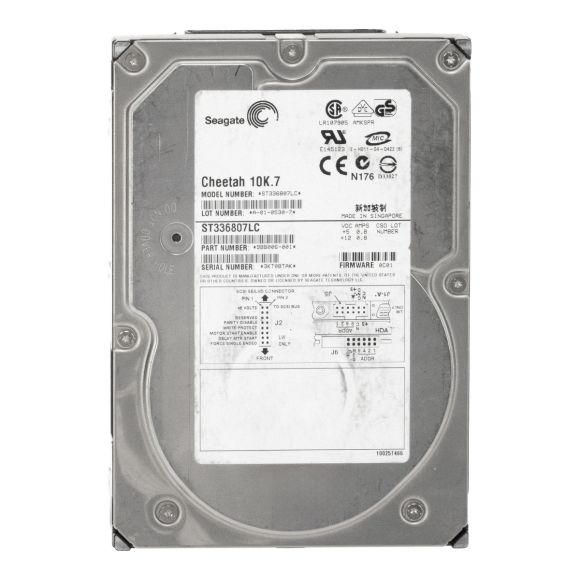 SEAGATE CHEETAH 10K.7 36GB 10K 8MB SCSI U320 3.5'' ST336807LC