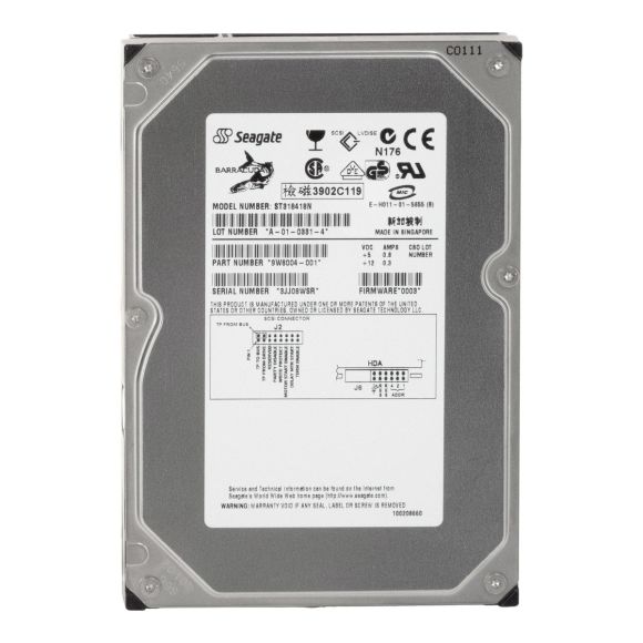 Seagate Barracuda ST318418N 36ES2 18GB 7.2K U160 50pin 9W8004-001