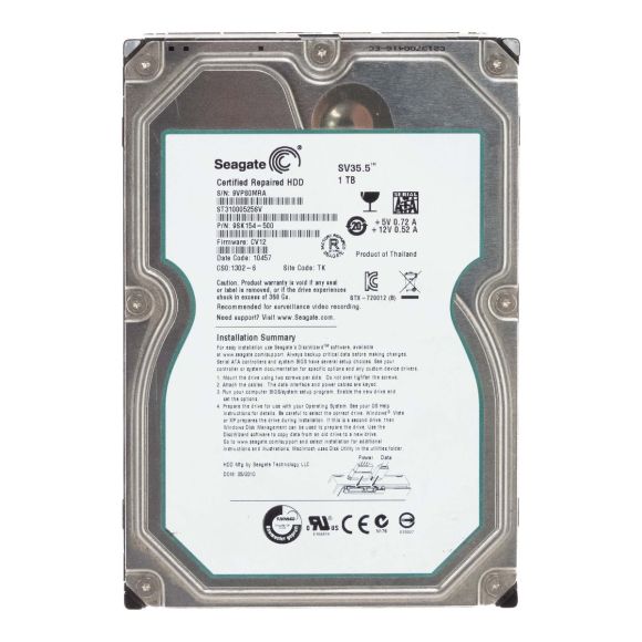 SEAGATE 1TB SV35.5 7.2K 32MB SATA II 3.5" ST31000525SV