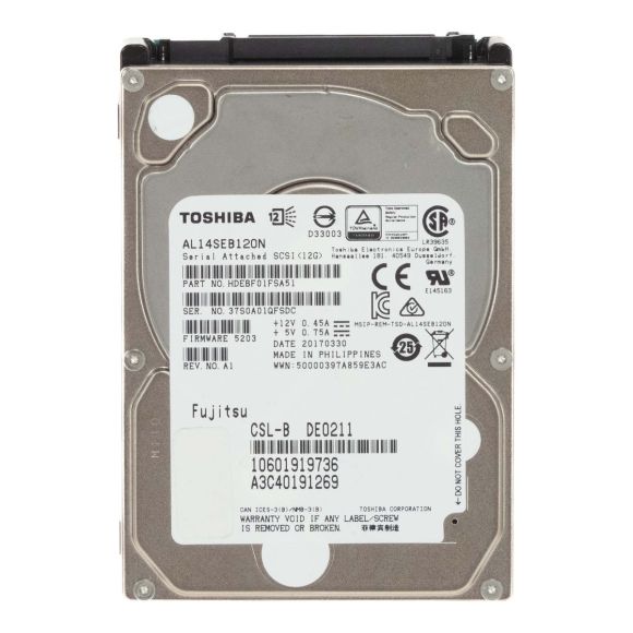 FUJITSU A3C40191269 1.2TB 10K 128MB SAS-3 2.5" AL14SEB120N