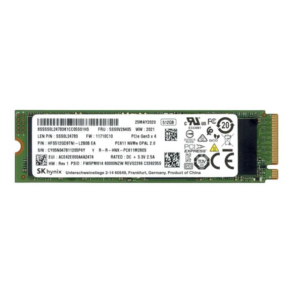 LENOVO 512GB TLC PCIe M.2 5SS0V26405 HFS512GD9TNI-L2B0B EA