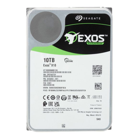 SEAGATE EXOS X18 10TB 7.2K 256MB SAS-3 3.5'' ST10000NM013G