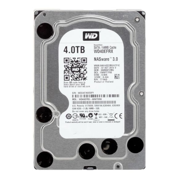 WD 4TB RED SATA III 5.4K 64MB 3.5'' WD40EFRX NASware 3.0