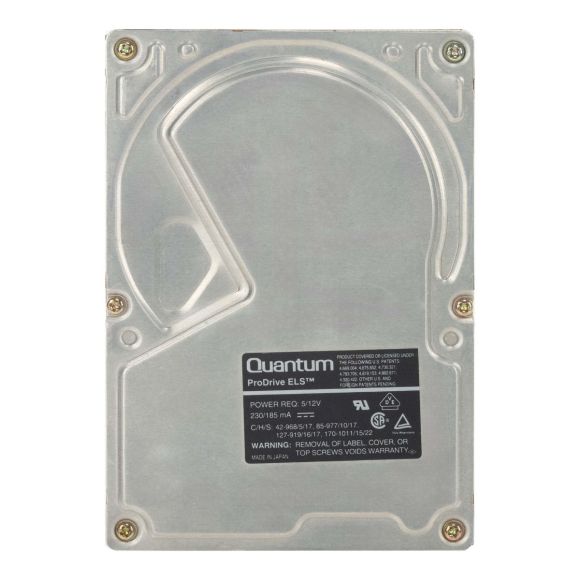 QUANTUM ProDrive ELS 127MB 3.6K SCSI 50-PIN 3.5'' PI12S011