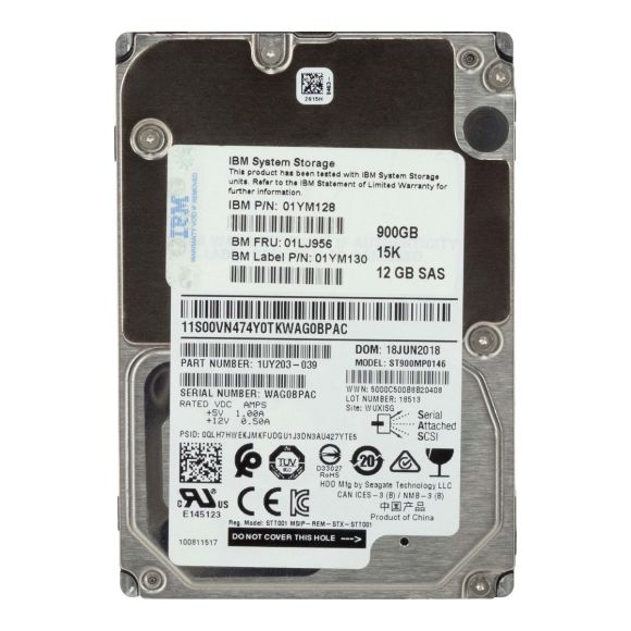 IBM 01LJ956 01YM128 900GB 15K 256MB SAS-3 2.5'' ST900MP0146