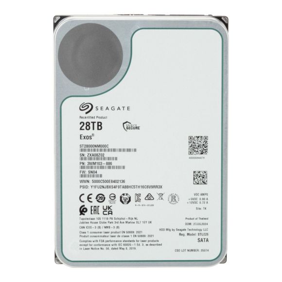 SEAGATE EXOS 28TB 7.2K 256MB SATA III 3.5'' ST28000NM000C