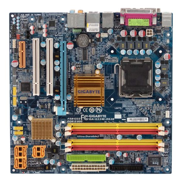 GIGABYTE GA-G33M-DS2R SOCKET LGA775 DDR2 PCIe PCI mATX