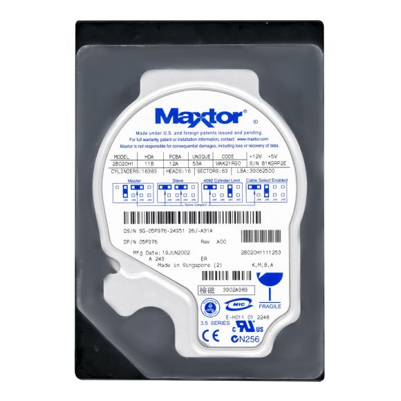 MAXTOR 20GB ATA 5.4K 2MB 3.5'' 2B020H1