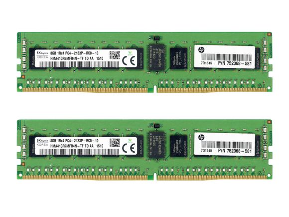 16GB (2x 8GB) Hynix ECC REGISTERED DDR4 1Rx4 2133MHz PC4-17000 RDIMM HMA41GR7MFR4N-TF