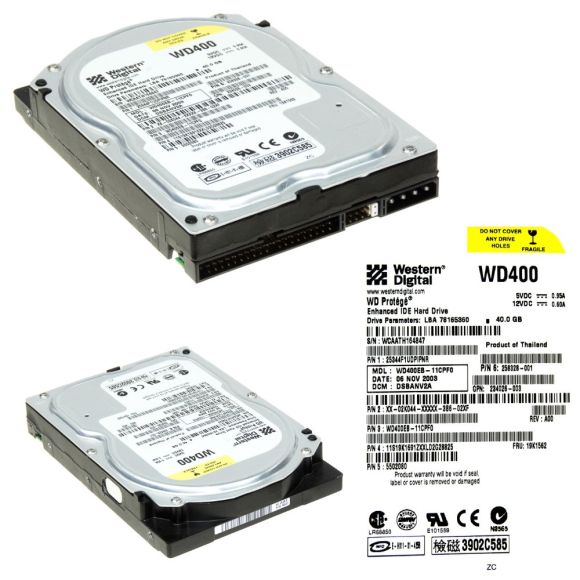 HDD IBM 19K1562 40 GB 5400RPM ATA-100 3.5'' WD400EB-11CPF0