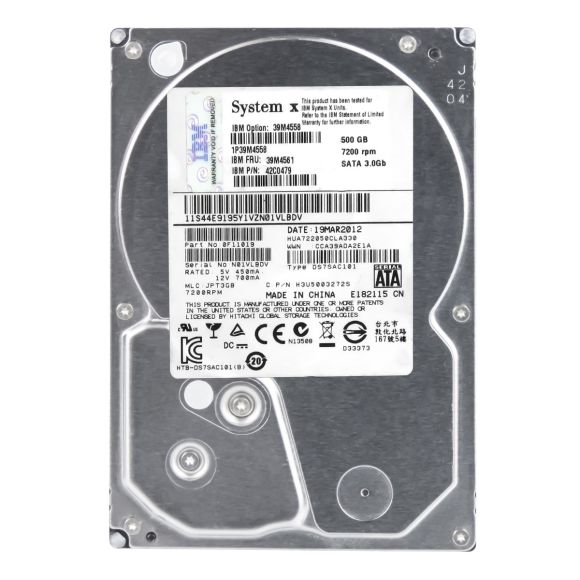 IBM 39M4561 42C0479 500GB 7.2K 32MB SATA II 3.5'' HUA721050KLA330