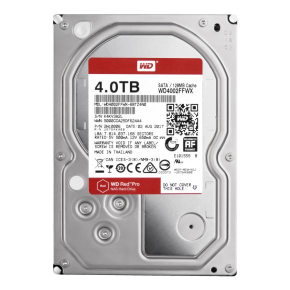 WD RED PRO 4TB 7.2K 128MB SATA III 3.5'' WD4002FFWX