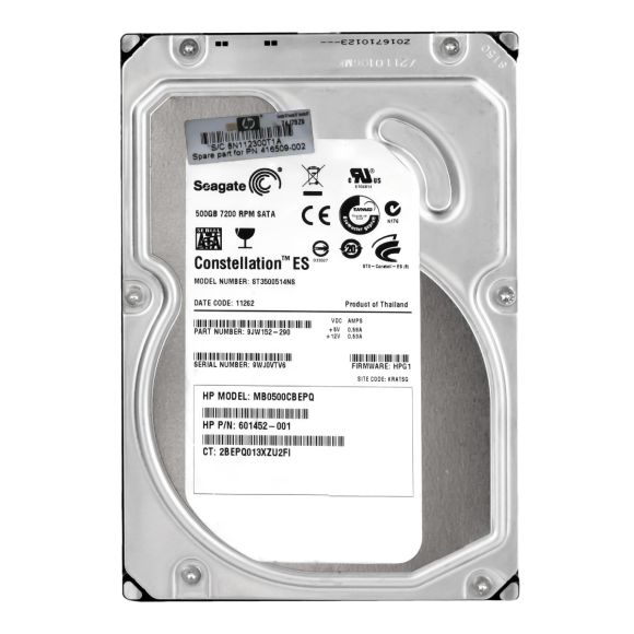 HP MB00500CBEPQ 500GB 3.5" 7.2k SATA 601452-001