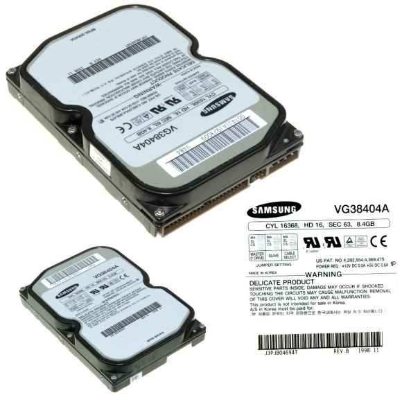 HDD SAMSUNG VG38404A 8.4GB 5400RPM ATA 3.5''