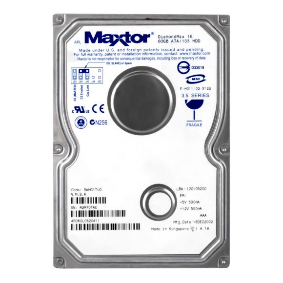 MAXTOR DiamondMax 16 60GB 5.4K 2MB ATA 3.5'' 4R060L0